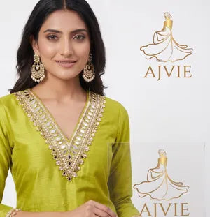 Silk 2 Piece Plazo Set Suit by AJVIE