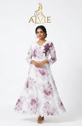 Long One Piece with Neck Embroidery By AJVIE