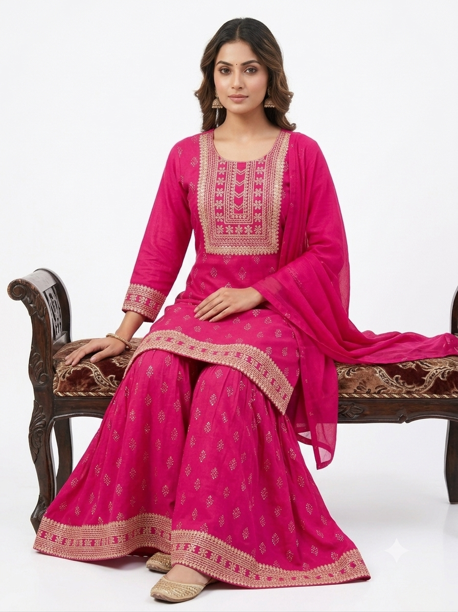 AJVIE Sharara Set with Dupatta