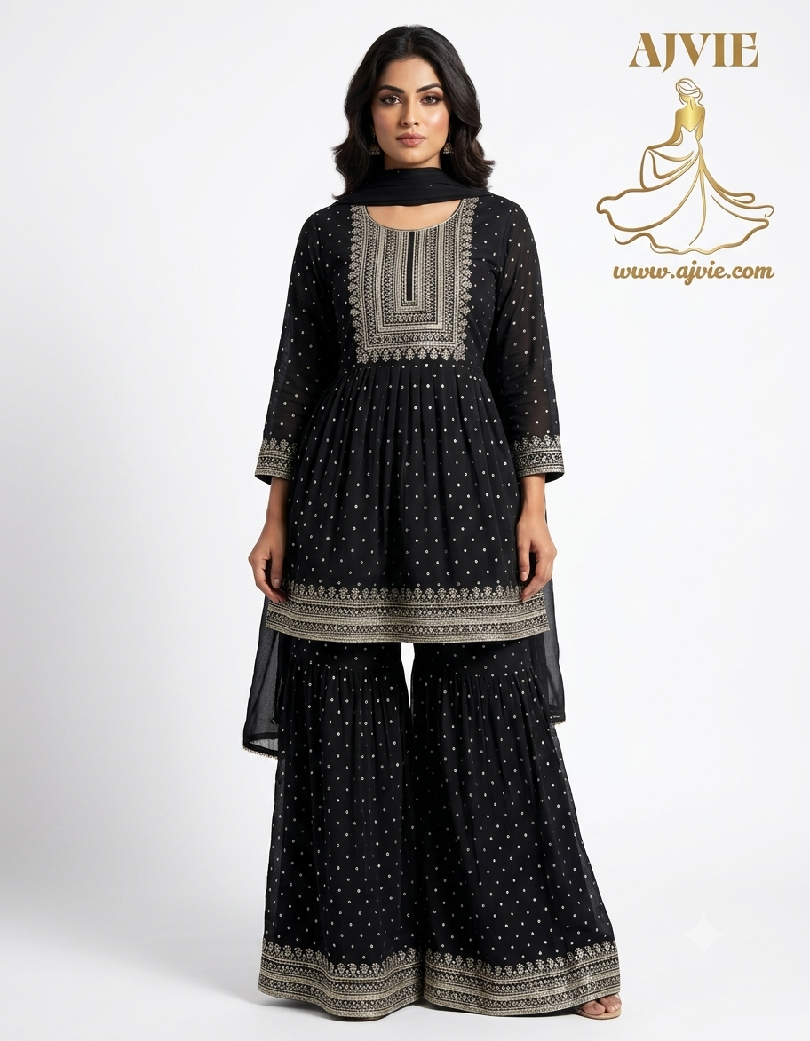 AJVIE Sharara Set with Dupatta