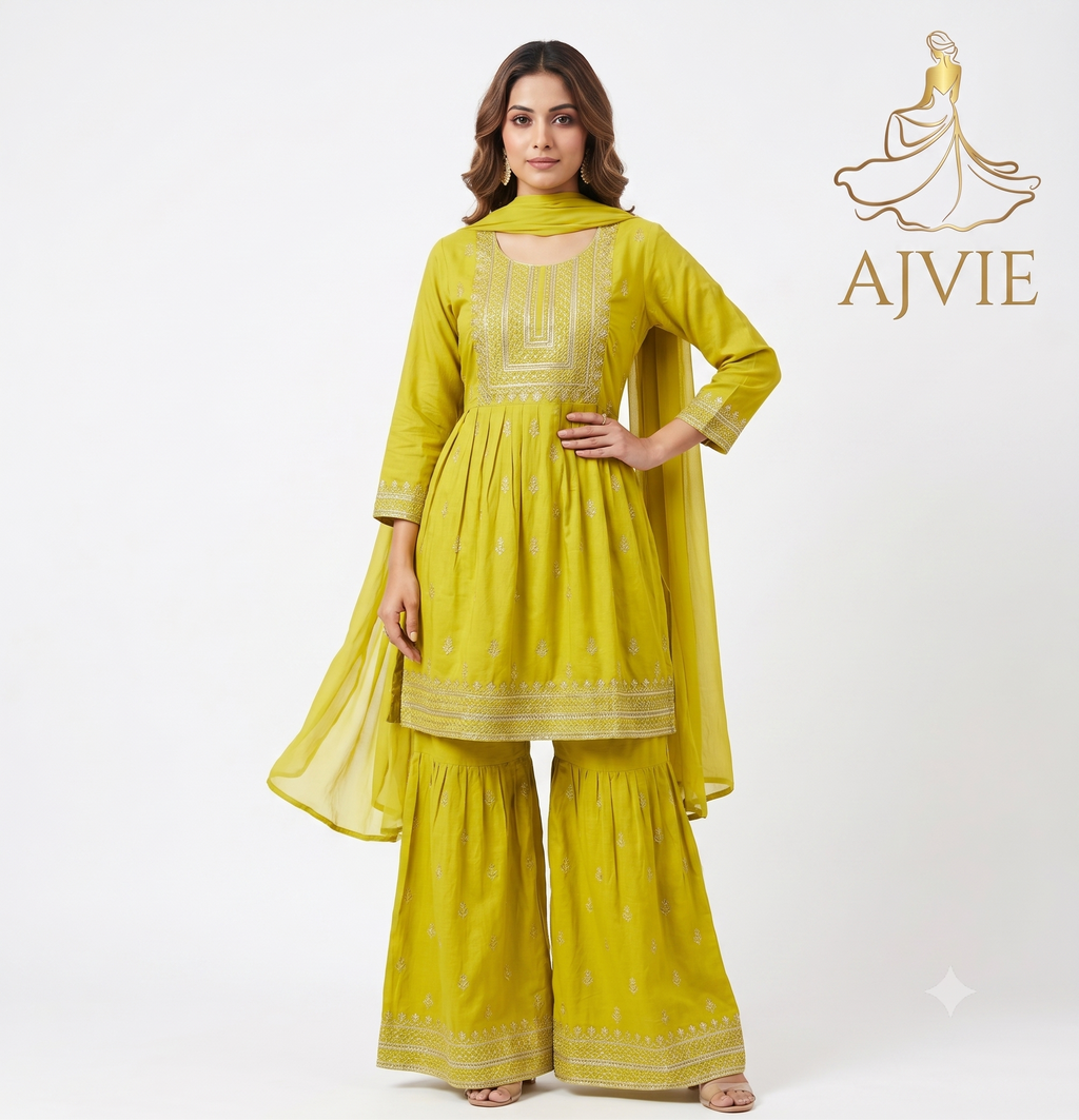 AJVIE Sharara Set with Dupatta