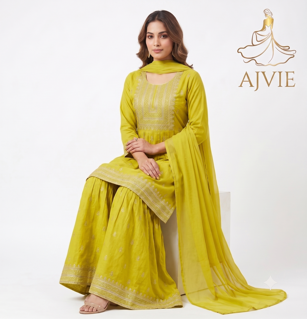 AJVIE Sharara Set with Dupatta