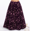 AJVIE Women's Embroidered Velvet Maxi Skirt - Floral A-Line Lehenga Skirt